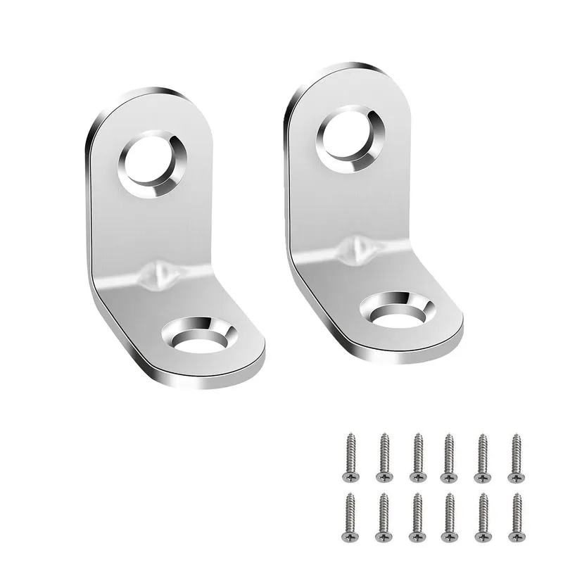 1 X 1 Inch L Brackets | Zinc Plated Corner Brackets | 90 Degree Metal Brackets For Wood | L Brackets With Screws | Heavy Duty L Brackets For Shelves | LB-1.ZP