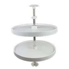 Round Polymer Lazy Susan Set | White Cabinet Lazy Susan | Full Circle Lazy Susan | Round Shape Series
