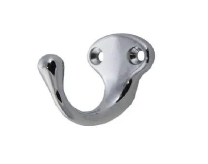 Polished Chrome Coat Hooks | Vertical Coat Hook | Long Coat Hooks For Wall | Vertical Wall Coat Hanger | CH-1003.PC