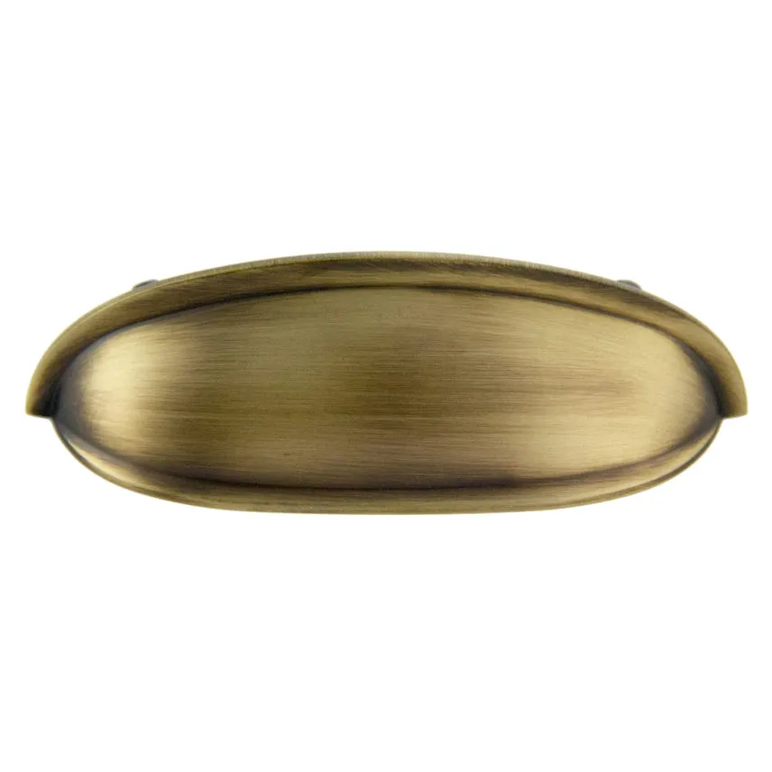 4 Inch Cup Handles | Brass Cup Pulls | Antique Brass Cup Handles | Cup Drawer Pulls | P-80753