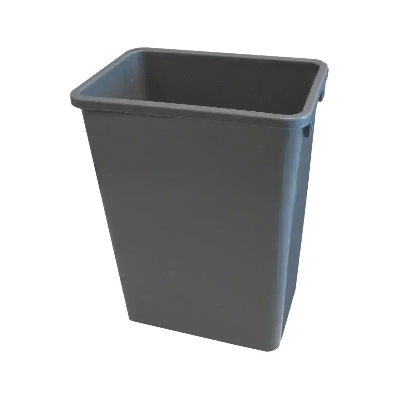 35-Quart Plastic Trash Can | 9-Gallon Waste Basket for Kitchen, Bathroom, Office, Bedroom, Under Sink or Cabinet | Durable Garbage Bin | Plastic Garbage Can | White/Grey/Black | HS-1722