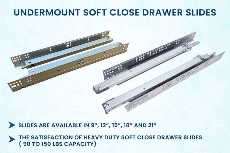 undermount soft close drawer slides