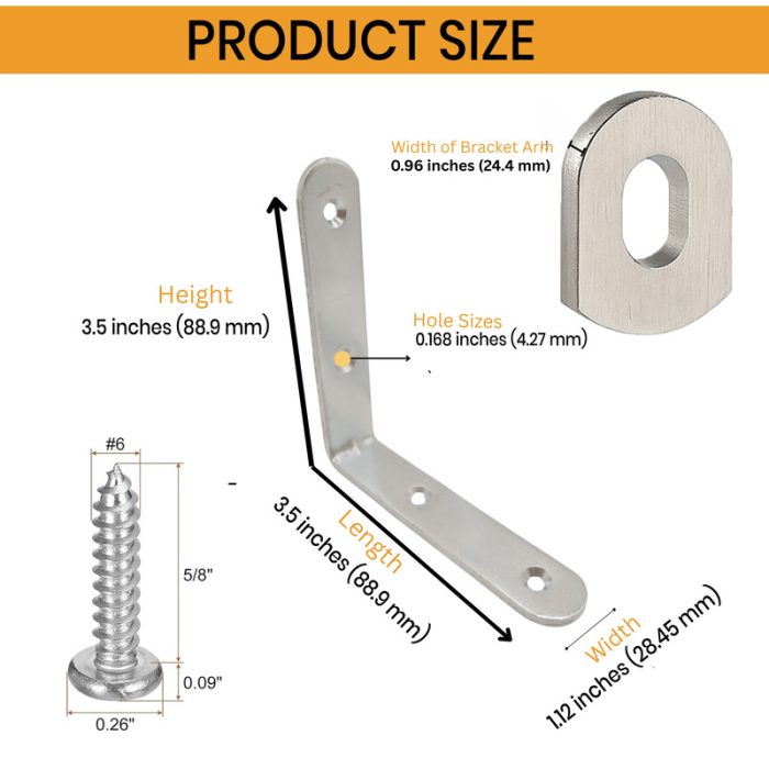 3.5 inch L brackets